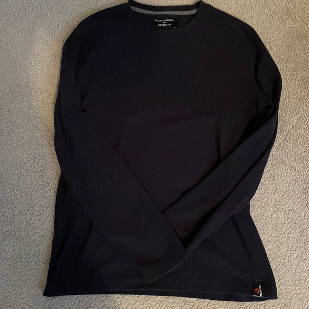 Men’s Banana Republic Polartec Long Sleeve Thermal Fleece. Size Medium. Navy.